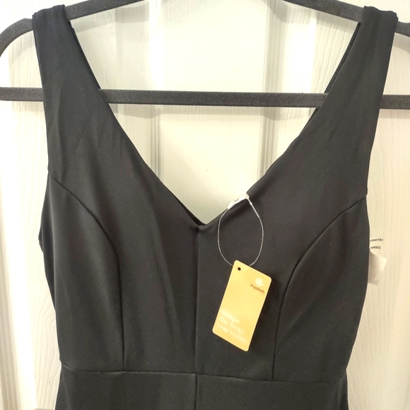 NWT Popilush The Shapewear Jumpsuit Wide-Leg Sleeveless Black - Picture 3 of 13